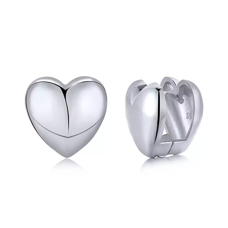 Heart clip sales on earrings