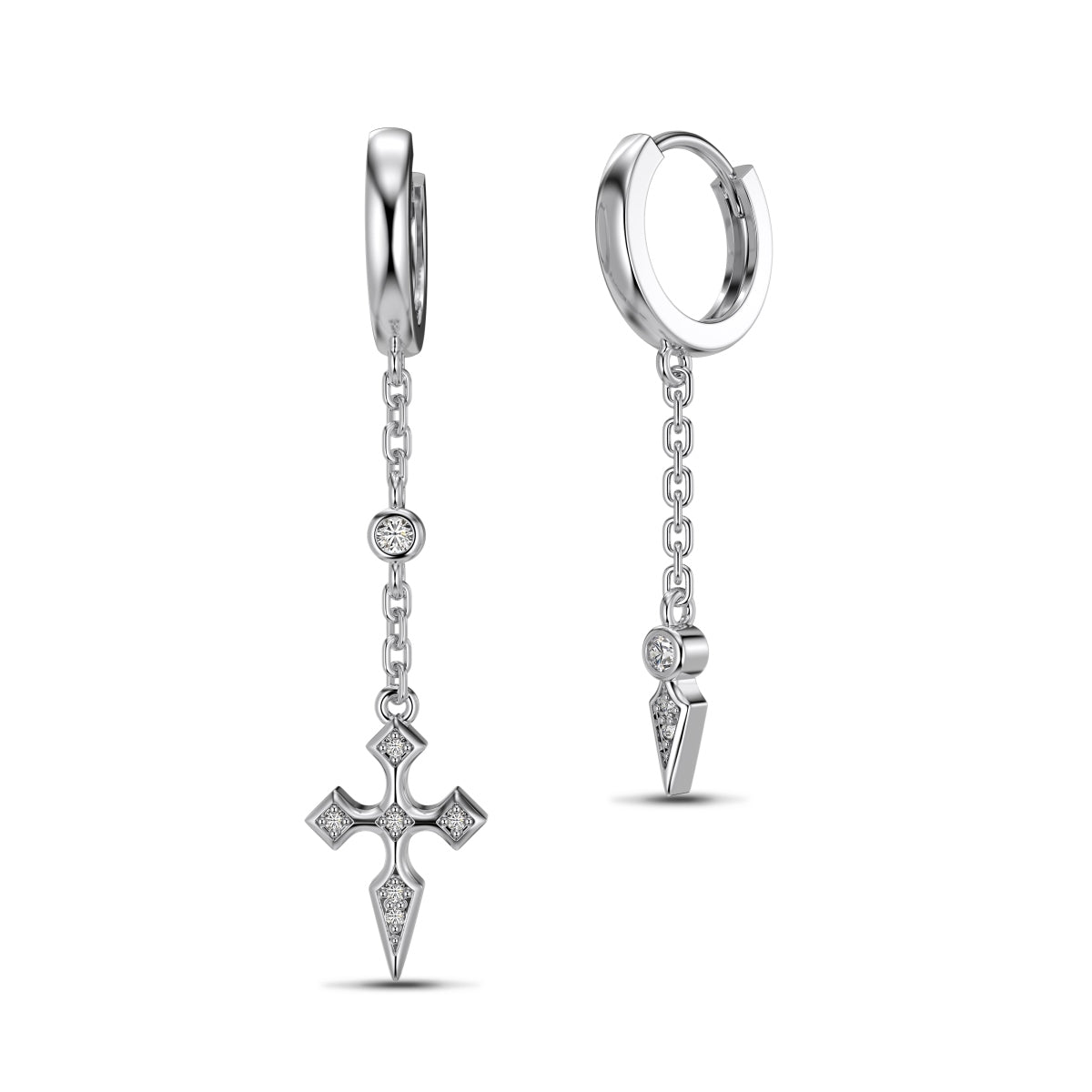 Noir Relic Chain Huggies