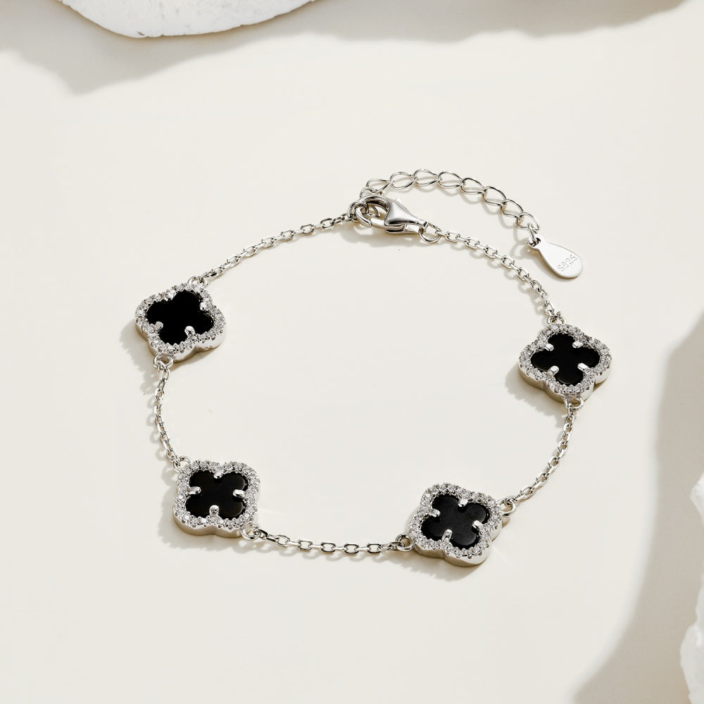 Paved Clover Bracelet