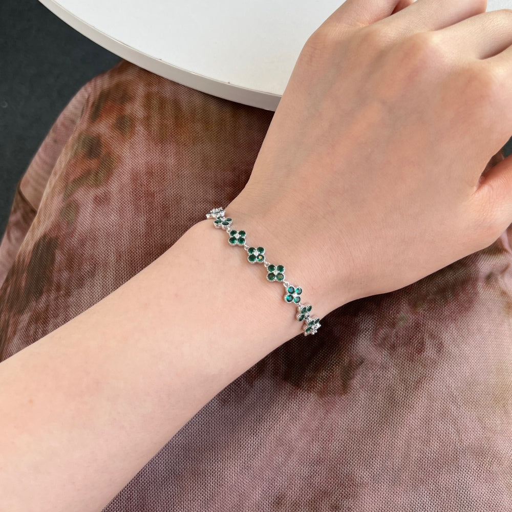 Paved Clover Bracelet